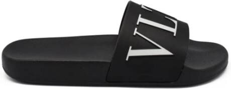 Valentino Garavani Vltn Camo Sliders Zwart Heren