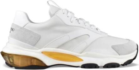 Valentino Garavani Witte en gele Bounce sneakers White Heren