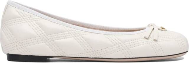 Valentino Garavani Witte Gewatteerde Ballerina Flats