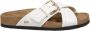 Valentino Garavani Witte Leren Platte Sandalen Elegante Stijl White Dames - Thumbnail 6