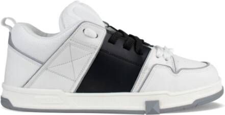 Valentino Garavani Witte Leren Skate Sneakers White Heren