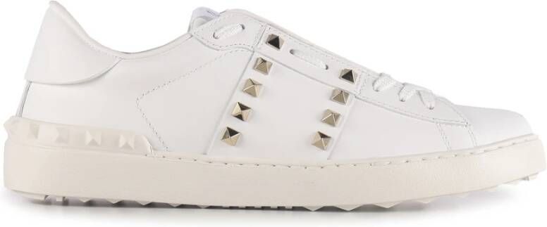 Valentino Garavani Witte leren sneakers met studs