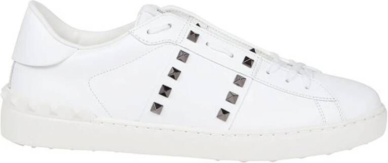 Valentino Garavani Witte Leren Sneakers Rockstud Stijl