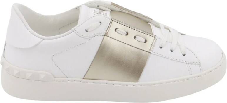 Valentino Garavani Witte Leren Sneakers White Dames