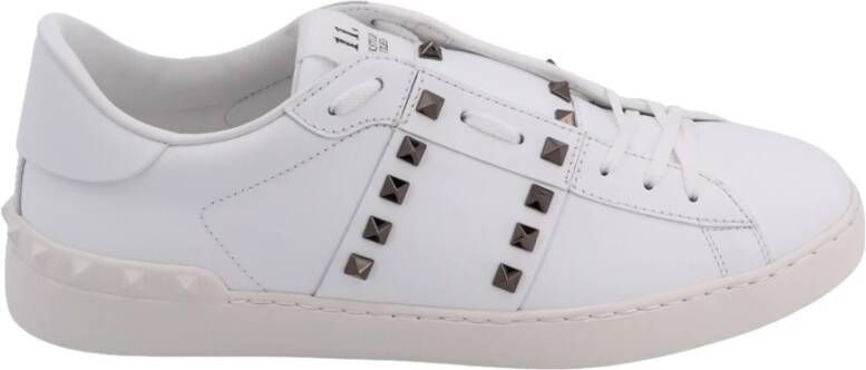 Valentino Garavani Witte Leren Sneakers White Heren