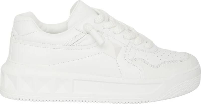 Valentino Garavani Witte Low-Top One Stud XL Sneakers White Heren