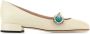 Valentino Garavani Witte platte schoenen kristal knopen - Thumbnail 1