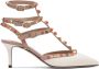 Valentino Garavani Witte Pumps met Cabochon Stenen - Thumbnail 1