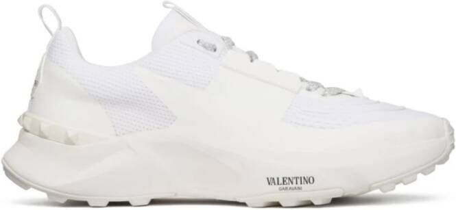 Valentino Garavani Witte Rockstud Mesh Sneakers White Heren