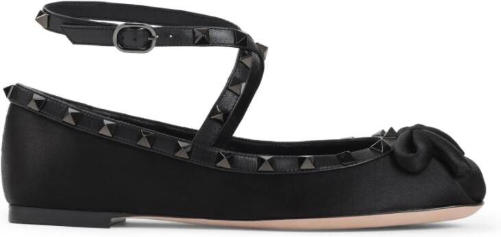 Valentino Garavani Zwarte Ballerina's voor Vrouwen Elegante Stijl