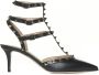 Valentino Garavani Studded leren enkelband hakken Black Dames - Thumbnail 8