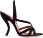Valentino Garavani Zwarte Fluweel Strappy Hakken Sandalen - Thumbnail 1