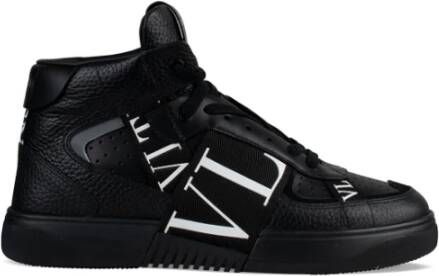 Valentino Garavani Zwarte High-Top Sneakers met Vltn Logo Black Heren