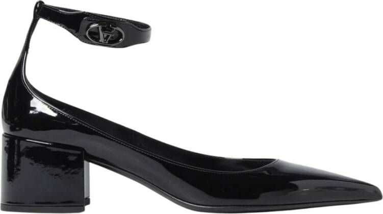 Valentino Garavani Zwarte lakleren pumps met hoge hak