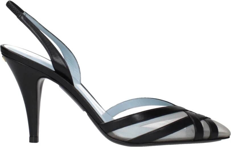 Valentino Garavani Zwarte leren hoge hakken pumps
