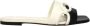 Valentino Garavani Zwarte Leren Open Teen Slippers - Thumbnail 1