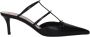 Valentino Garavani Zwarte leren platte sandalen met studs - Thumbnail 3