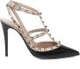 Valentino Garavani Zwarte Leren Rockstud Hakken Black Dames - Thumbnail 1