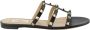 Valentino Garavani Zwarte leren Rockstud sandalen Black Dames - Thumbnail 5