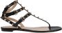 Valentino Garavani Rockstud Flat Flip-flop Sandals Zwart Dames - Thumbnail 1