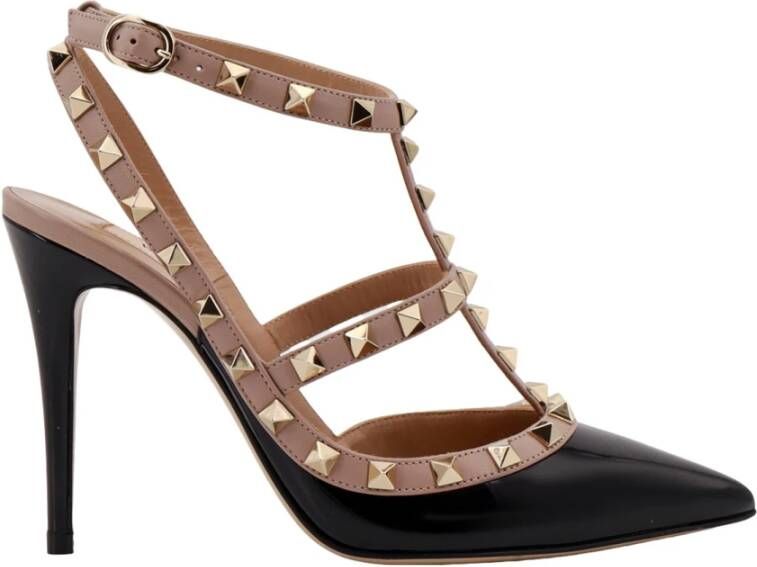 Valentino Garavani Zwarte Leren Stiletto Pumps Black Dames