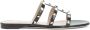 Valentino Garavani Zwarte leren Rockstud sandalen Black Dames - Thumbnail 11