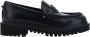 Valentino Garavani Zwarte leren platte schoenen met platinaknoppen Black Dames - Thumbnail 5