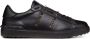 Valentino Garavani Zwarte platte schoenen met veters en Rockstud-versiering - Thumbnail 1