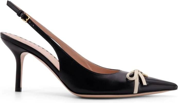 Valentino Garavani Zwarte pumps met hak en Vlogo-detail