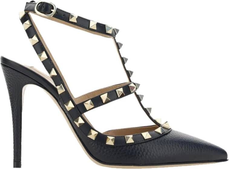 Valentino Garavani Studded Leren Stiletto Pumps Black Dames