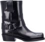 Valentino Garavani Zwarte Rockstud Leren Biker Enkellaarzen - Thumbnail 1