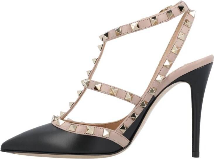 Valentino Garavani Zwarte Rockstud Leren Pumps Hakken