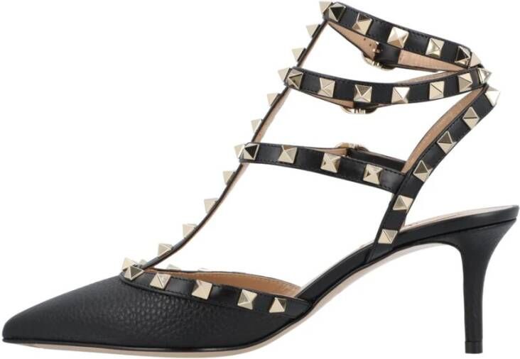 Valentino Garavani Zwarte Rockstud Pointedtoe Pump Hakken