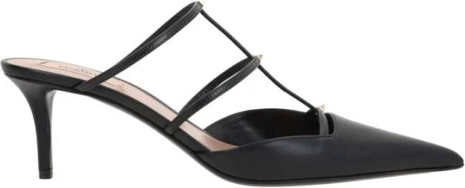 Valentino Garavani Zwarte Rockstud Puntige Neus Hakken