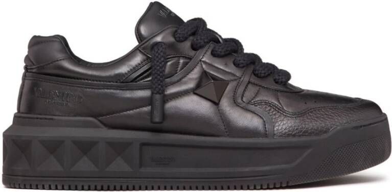 Valentino Garavani Zwarte Roman Stud Sneakers Black Heren