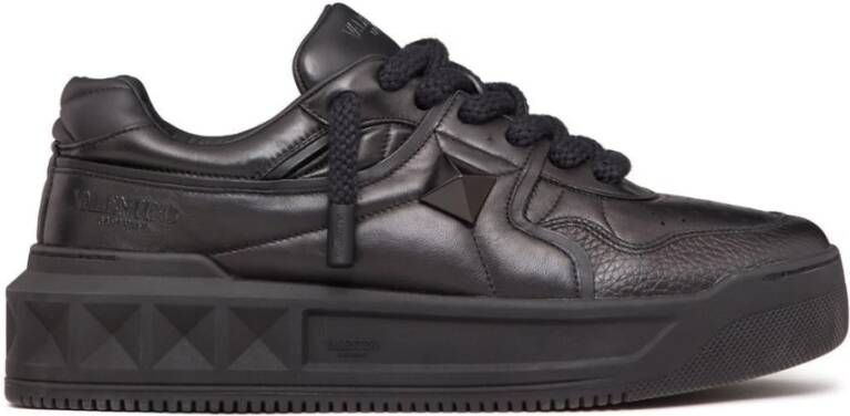 Valentino Garavani Zwarte leren Stud Baskets Lente-Zomer 2025 Black Heren - Foto 1