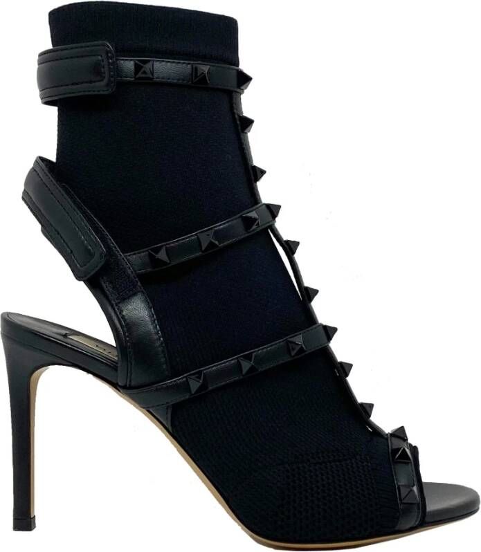 Valentino Garavani Zwarte Sandalen Ss22 Black Dames