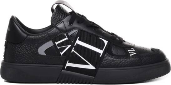 Valentino Garavani Zwarte Sneakers met Logo Details