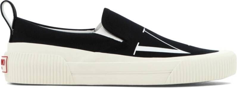 Valentino Logo Slip on Sneakers Zwart Wit Black Heren