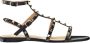 Valentino Garavani Zwarte Studded Platte Sandalen Black Dames - Thumbnail 1