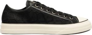 Valentino Garavani Zwarte Totaloop Toile Iconographe Sneakers Zwart Heren