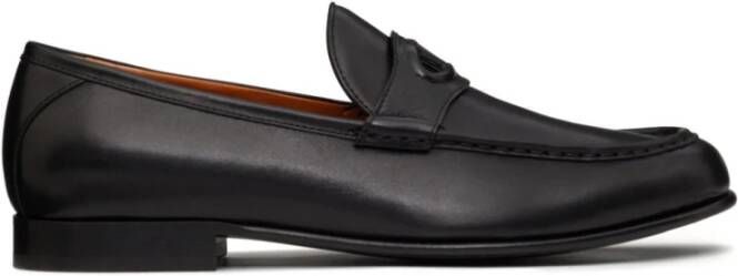Valentino Garavani Zwarte Vlogo Signature Platte Schoenen Black Heren