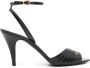Valentino Garavani Stiletto leren sandalen met VLogo-plaatje Black Dames - Thumbnail 4