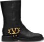 Valentino Garavani Zwarte VLogo Signature Square Toe Laarzen Black Dames - Thumbnail 5