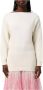 Valentino Ivoor Kleurige Boot Hals Pullover Trui - Thumbnail 1