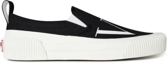 Valentino Logo Slip on Sneakers Zwart Wit Black Heren