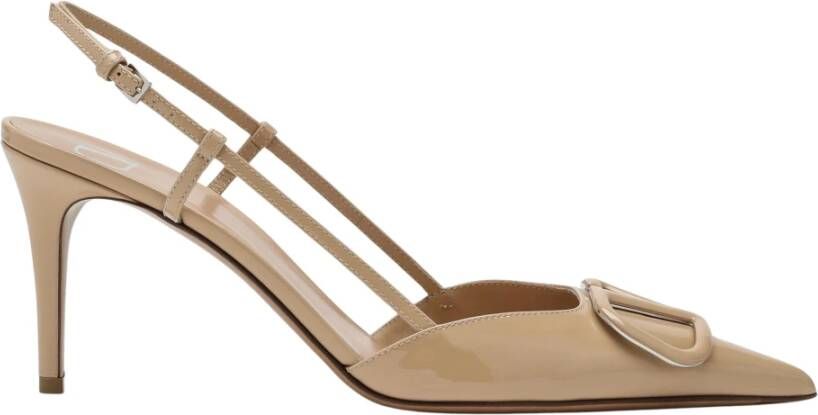 Valentino Platte Sandalen Slingback Vlogo Handtekening
