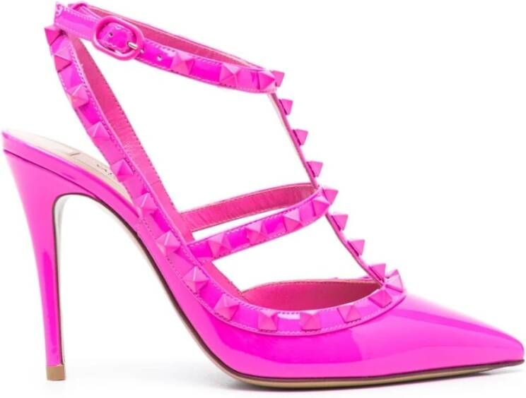 Valentino Rockstud lakleren pumps met bijpassende bandjes en studs Pink Dames