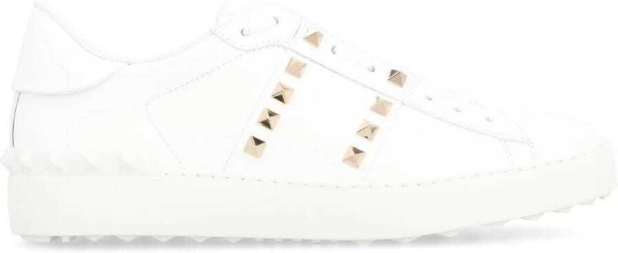 Valentino Rockstud Untitled leren sneakers White Dames