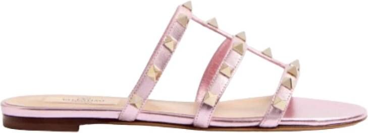 Valentino Roze Rockstud Kooi Sandalen